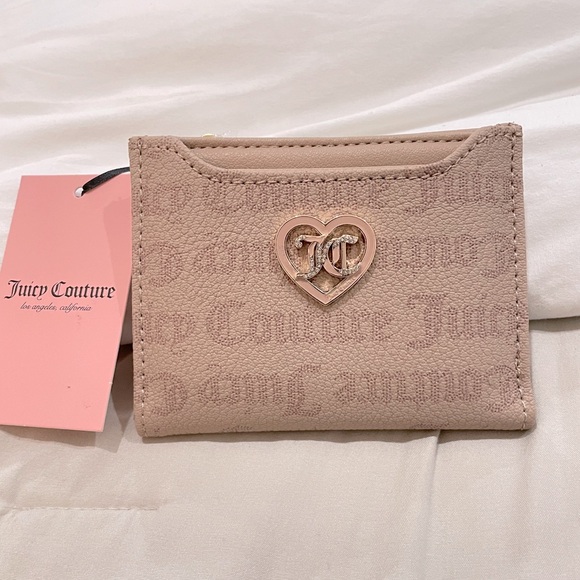 NEW Juicy Couture‎ Beige Cafe Flawless Bifold w/ Pullout Card Case Light Brown - Picture 1 of 6